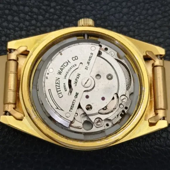 Vintage 1998 Citizen Automatic Mens Gold Watch W/daydate & Silver accents - Picture 9 of 10